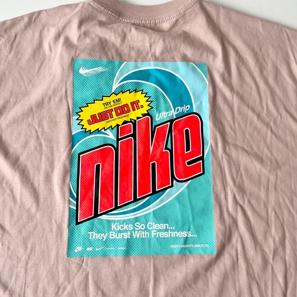 Nike Graphic Sportswear Casual 90's Tee T-Shirt NWT Pink Salmon XXL - Picture 9 of 9